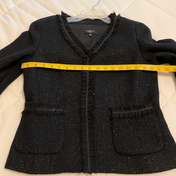 Vintage Ladies Talbots Black sparkly Boucle jacket **non smoking home**. NWOT - Picture 9 of 11